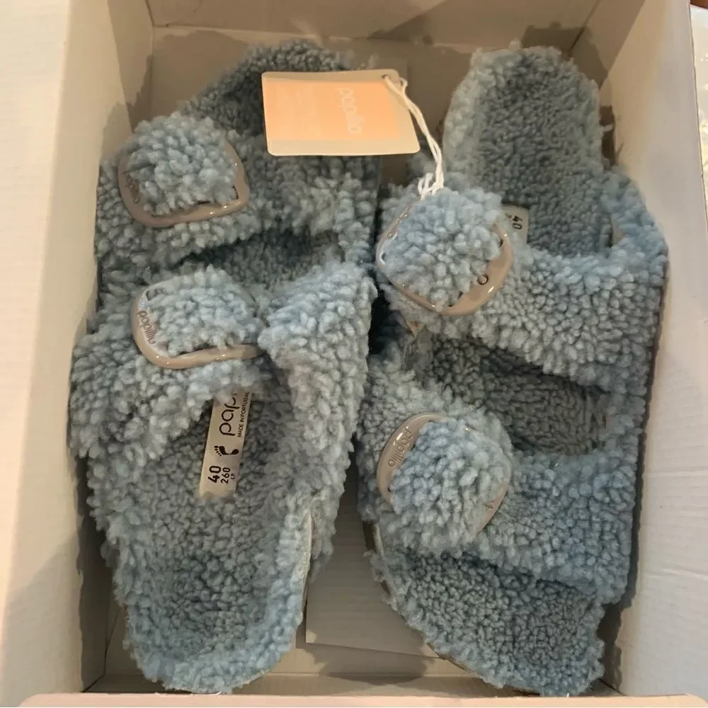 Birkenstock | Arizona Big Buckle Shearling Slide Sandals